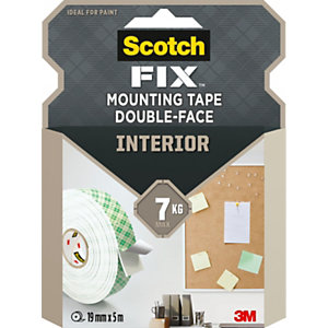 Scotch-Fix™ Cinta de montaje para interiores, doble cara, 19 mm x 5 m