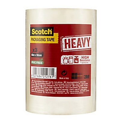 Scotch Heavy Ruban adhésif d'emballage polypropylène 57 microns 50mm x 66m Transparent - Tour de 3