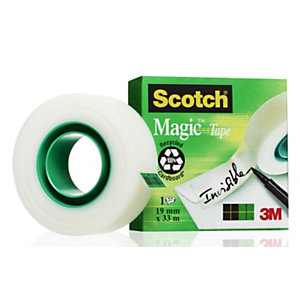 Scotch® Magic™ Cinta adhesiva invisible, transparente, 19 mm x 33 m