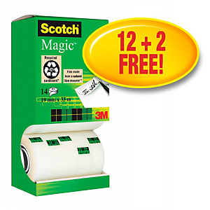Scotch® Magic™ Cinta invisible de oficina, transparente, 19 mm x 33 m Scotch® Magic™ Cinta invisible de oficina, transparente, 19 mm x 33 m