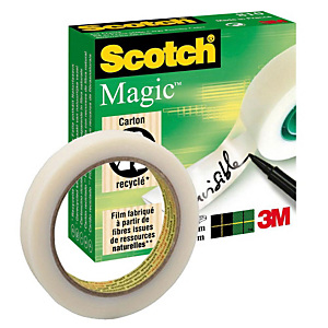 Scotch® Magic™ Cinta invisible de oficina, transparente, 19 mm x 66 m Scotch® Magic™ Cinta invisible de oficina, transparente, 19 mm x 66 m