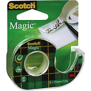 Scotch® Magic™ Nastro adesivo invisibile, Dispenser manuale, Trasparente, 19 mm x 7,5 m