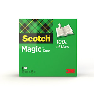 Scotch® Magic Tape Ruban adhésif invisible largeur 19 mm x longueur 33 m