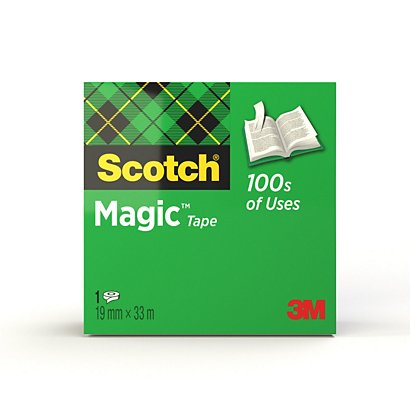 Scotch Magic Tape Ruban adhésif invisible largeur 19 mm x longueur 33 m - 1