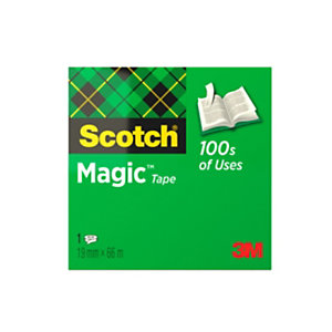 Scotch® Magic Tape Ruban adhésif invisible largeur 19 mm x longueur 66 m