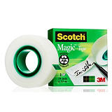 Scotch® Magic Tape Ruban adhésif invisible largeur 19 mm x longueur 33 m Scotch® Magic Tape Ruban adhésif invisible largeur 19 mm x longueur 33 m