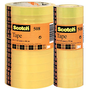 Scotch® Nastro 508 Trasparente 19 mm x 33 m (confezione 8 pezzi)