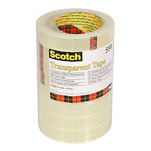 Scotch® Nastro 550, 19 mm x 66 m, Trasparente (confezione 8 pezzi)