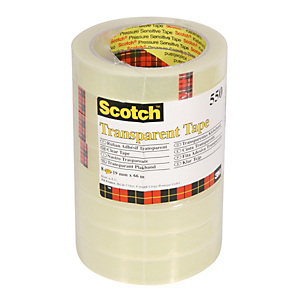 Scotch® Nastro 550, 19 mm x 66 m, Trasparente (confezione 8 pezzi) Scotch® Nastro 550, 19 mm x 66 m, Trasparente (confezione 8 pezzi)
