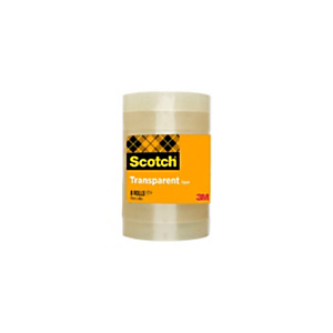 SCOTCH® Nastro adesivo 508, Polipropilene bi-orientato, Trasparente, 19 mm x 66 m (confezione 8 rotoli) SCOTCH® Nastro adesivo 508, Polipropilene bi-orientato, Trasparente, 19 mm x 66 m (confezione 8 rotoli)