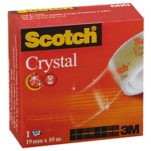 Scotch® Nastro adesivo Crystal Clear Trasparente 19 mm x 10 m Scotch® Nastro adesivo Crystal Clear Trasparente 19 mm x 10 m
