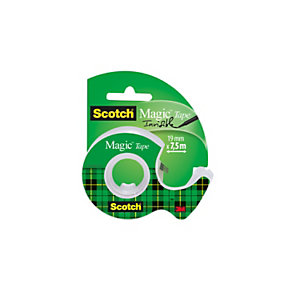 SCOTCH® Nastro adesivo Magic™ 810 invisibile e scrivibile in chiocciola, Trasparente, 19 mm x 7,5 m