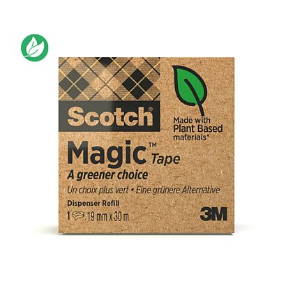 Scotch Ruban adhésif transparent Magic « A Greener Choice » 19 mm x 30 m - 1