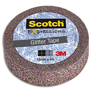 SCOTCH® SCOTCH Ruban Expression (MaskingTape) pailleté multicolor 15mmx5m