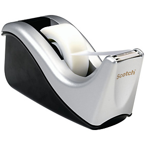 SCOTCH Dévidoir de ruban adhésif C60 Vague Noir/argent, livré avec 1 rouleau adhésif 19 mm x 33 m SCOTCH Dévidoir de ruban adhésif C60 Vague Noir/argent, livré avec 1 rouleau adhésif 19 mm x 33 m