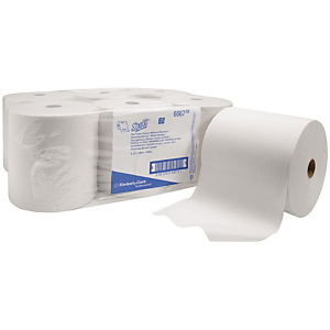 Scott® Airflex Rollo de toallitas de papel de limpieza, 1 capa, 200 mm, blanco Scott® Airflex Rollo de toallitas de papel de limpieza, 1 capa, 200 mm, blanco