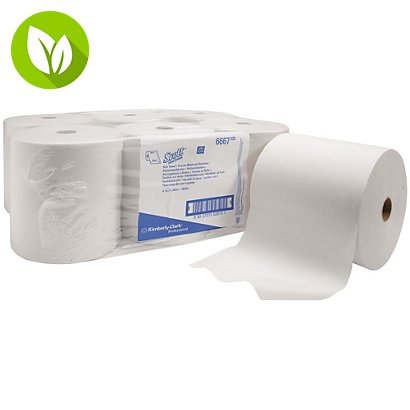 Scott® Airflex Rollo de toallitas de papel de limpieza, 1 capa, 200 mm, blanco