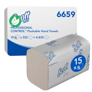 Scott Essuie-mains Control 6659 simple épaisseur enchevêtrés 220 mm Blanc - Lot de 15 paquets 322 feuilles Scott Essuie-mains Control 6659 simple épaisseur enchevêtrés 220 mm Blanc - Lot de 15 paquets 322 feuilles