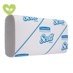 Scott® Slimfold Asciugamani di carta piegati, 1 velo, 110 fogli, Intercalati, 190 mm, Bianco Scott® Slimfold Asciugamani di carta piegati, 1 velo, 110 fogli, Intercalati, 190 mm, Bianco