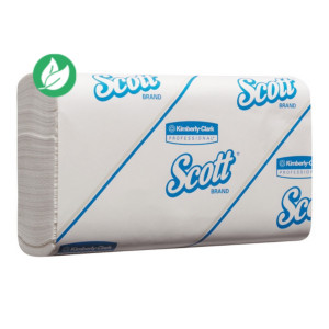 Scott Slimfold essuie mains simple épaisseur enchevêtrés 190 mm Blanc - Lot de 16 paquets 110 feuilles Scott Slimfold essuie mains simple épaisseur enchevêtrés 190 mm Blanc - Lot de 16 paquets 110 feuilles