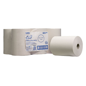 Scott® Slimroll Dispenser per rotolo di carta asciugamani, 1 velo, 200 mm, Bianco (confezione 6 pezzi) Scott® Slimroll Dispenser per rotolo di carta asciugamani, 1 velo, 200 mm, Bianco (confezione 6 pezzi)