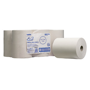 Scott Slimroll, rouleau distributeur de serviettes en papier, simple épaisseur, 200 mm, blanc