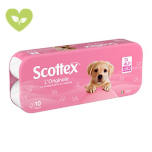 SCOTTEX Rotolo di carta igienica standard L'Originale, 1 velo, 160 fogli, Bianco (confezione 10 pezzi) SCOTTEX Rotolo di carta igienica standard L'Originale, 1 velo, 160 fogli, Bianco (confezione 10 pezzi)