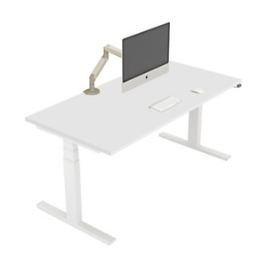 Scrivania elettrica regolabile in altezza Linea Work Ergo-System, 140 x 80 x 70-120 cm, Bianco Scrivania elettrica regolabile in altezza Linea Work Ergo-System, 140 x 80 x 70-120 cm, Bianco