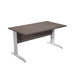 Scrivania Linea Elite con gamba metallica effetto cromato, 160 x 80 x h 72 cm, Frassino graphite Scrivania Linea Elite con gamba metallica effetto cromato, 160 x 80 x h 72 cm, Frassino graphite