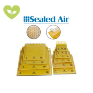 Sealed Air® Mail Lite Busta imbottita a bolle d'aria, AirCap®, Carta Kraft, Chiusura autoadesiva, H, 27 x 36 cm, Oro (confezione 10 pezzi) Sealed Air® Mail Lite Busta imbottita a bolle d'aria, AirCap®, Carta Kraft, Chiusura autoadesiva, H, 27 x 36 cm, Oro (confezione 10 pezzi)