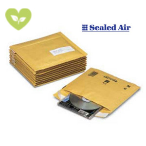 Sealed Air® Mail Lite Busta imbottita a bolle d'aria, Carta Kraft, Chiusura autoadesiva, CD, 18 x 16 cm, Oro (confezione 10 pezzi) Sealed Air® Mail Lite Busta imbottita a bolle d'aria, Carta Kraft, Chiusura autoadesiva, CD, 18 x 16 cm, Oro (confezione 10 pezzi)