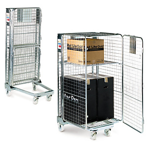 Secure nestable roll containers Secure nestable roll containers