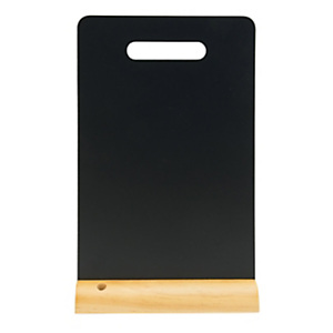 Securit® Lavagna da tavolo Wood con marcatore a gesso liquido e base in legno, Teak e Nero Securit® Lavagna da tavolo Wood con marcatore a gesso liquido e base in legno, Teak e Nero
