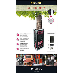 Securit® Lavagna Multiboard, 115 x 60, Acciao