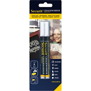 Securit® Marcatore a gesso liquido Securit, Punta tonda fine, Bianco (confezione 2 pezzi) Securit® Marcatore a gesso liquido Securit, Punta tonda fine, Bianco (confezione 2 pezzi)