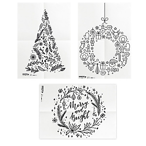 SECURIT Set 3 stencil - fuglio A2 - 'NATALE' - Securit SECURIT Set 3 stencil - fuglio A2 - 'NATALE' - Securit