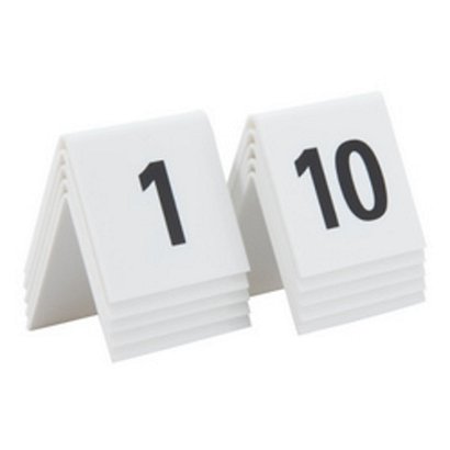 SECURIT Set de numéros de table 1 - 10 , blanc, acrylique - 1