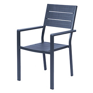 Sedia da esterno Sven, Struttura in acciaio, Seduta in HDPE, 58,5 x 55,5 x 88,5 cm, Antracite Sedia da esterno Sven, Struttura in acciaio, Seduta in HDPE, 58,5 x 55,5 x 88,5 cm, Antracite