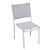 Sedia da giardino impilabile Sunny, Struttura Alluminio Bianco, Seduta e schienale Grigio chiaro - 1
