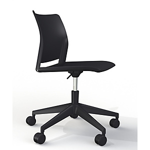 Sedia girevole Home Office "Mood", Base in nylon nero, Colore struttura Nero Sedia girevole Home Office "Mood", Base in nylon nero, Colore struttura Nero