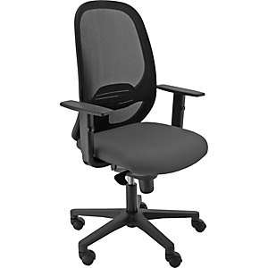 Sedia operativa ergonomica Grace con braccioli, Rete e tessuto ignifugo, Struttura nero/Tessuto nero Sedia operativa ergonomica Grace con braccioli, Rete e tessuto ignifugo, Struttura nero/Tessuto nero
