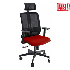 Sedia operativa ergonomica London con braccioli e poggiatesta, Tessuto ignifugo, Rosso Bordeaux Sedia operativa ergonomica London con braccioli e poggiatesta, Tessuto ignifugo, Rosso Bordeaux