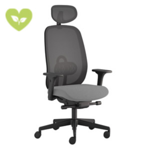 Sedia operativa ergonomica Majesty con braccioli e poggiatesta, Tessuto ignifugo Classe 1 King L Grigio Chiaro Sedia operativa ergonomica Majesty con braccioli e poggiatesta, Tessuto ignifugo Classe 1 King L Grigio Chiaro