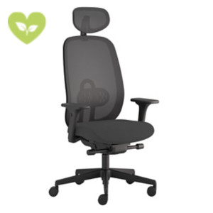 Sedia operativa ergonomica Majesty con braccioli poggiatesta, Tessuto ignifugo Classe 1 King L Grigio Scuro Sedia operativa ergonomica Majesty con braccioli poggiatesta, Tessuto ignifugo Classe 1 King L Grigio Scuro