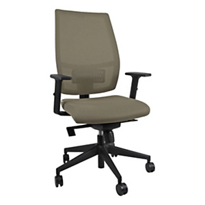 Sedia operativa ergonomica Melany, Braccioli inclusi, Rete e Tessuto Gabriel Runner, Tortora Sedia operativa ergonomica Melany, Braccioli inclusi, Rete e Tessuto Gabriel Runner, Tortora
