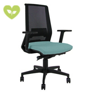 Sedia operativa ergonomica Melody Ocean con braccioli, Tessuto ignifugo Sealife in Seaqual® Yarn Verde Acqua Sedia operativa ergonomica Melody Ocean con braccioli, Tessuto ignifugo Sealife in Seaqual® Yarn Verde Acqua