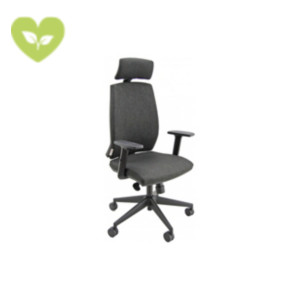 Sedia operativa ergonomica Natural con braccioli e poggiatesta, Tessuto naturale e ignifugo, Antracite Sedia operativa ergonomica Natural con braccioli e poggiatesta, Tessuto naturale e ignifugo, Antracite