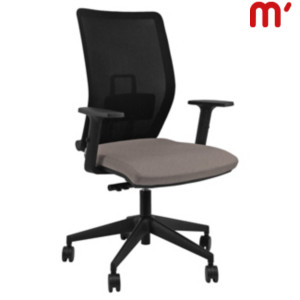 Sedia operativa ergonomica Ocean con braccioli, Tessuto ignifugo Sealife in Seaqual® Yarn, Nero/Beige Rosato Sedia operativa ergonomica Ocean con braccioli, Tessuto ignifugo Sealife in Seaqual® Yarn, Nero/Beige Rosato