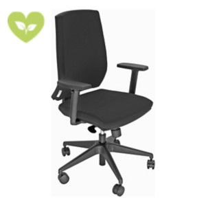 Sedia operativa ergonomica Smoothly 1IM con braccioli, Tessuto Ignifugo classe 1 IM Nero Sedia operativa ergonomica Smoothly 1IM con braccioli, Tessuto Ignifugo classe 1 IM Nero