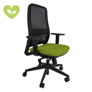 Sedia operativa ergonomica Wide con braccioli, Tessuto ignifugo Classe 1 Convert D7000 Verde Mela Sedia operativa ergonomica Wide con braccioli, Tessuto ignifugo Classe 1 Convert D7000 Verde Mela
